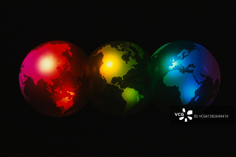 地球三视图图片素材