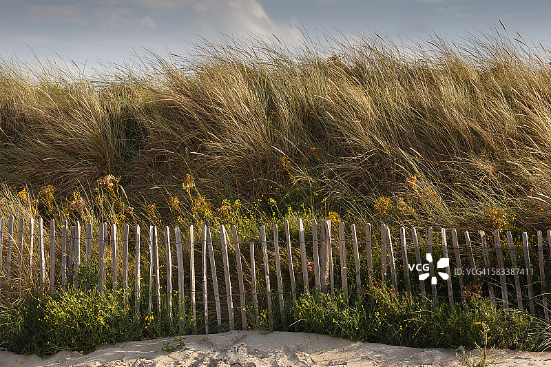 沙丘护栏图片素材