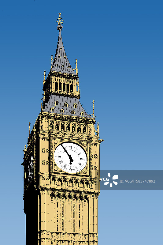 伦敦大本钟插画图片素材
