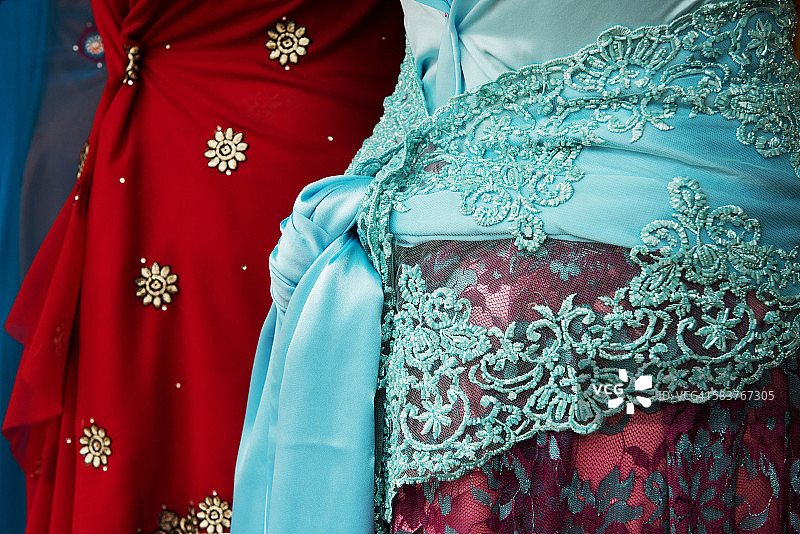 传统阿拉伯服饰细节图片素材