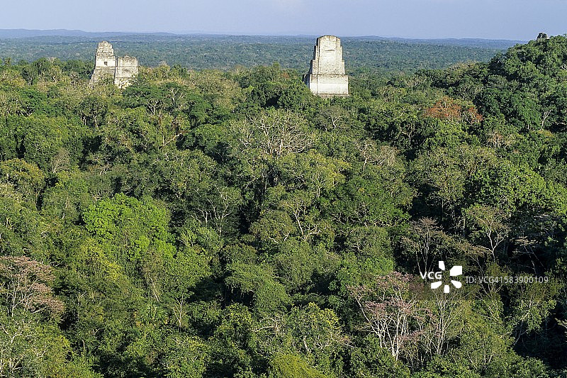 雨林环绕的玛雅神庙图片素材