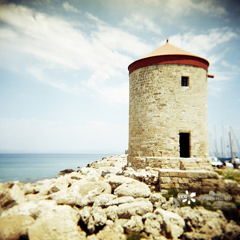 希腊罗德岛老城区图片素材