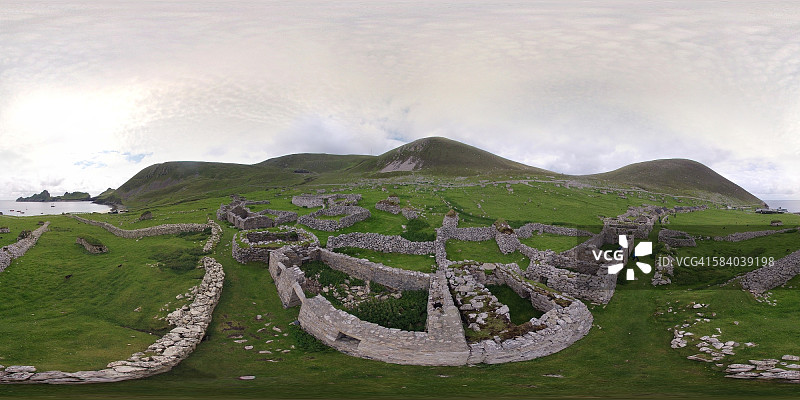 圣基尔达的废弃村庄图片素材