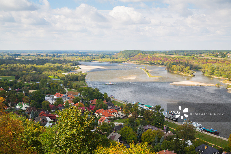 波兰卡齐米日多尔尼的维斯瓦河景色图片素材