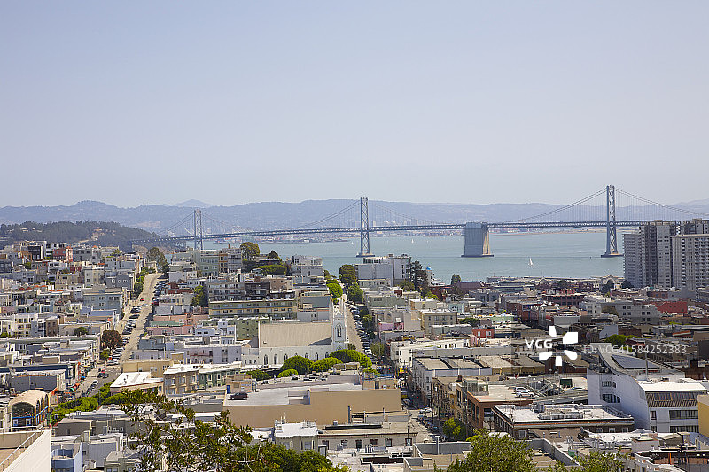 旧金山北滩的低矮建筑图片素材