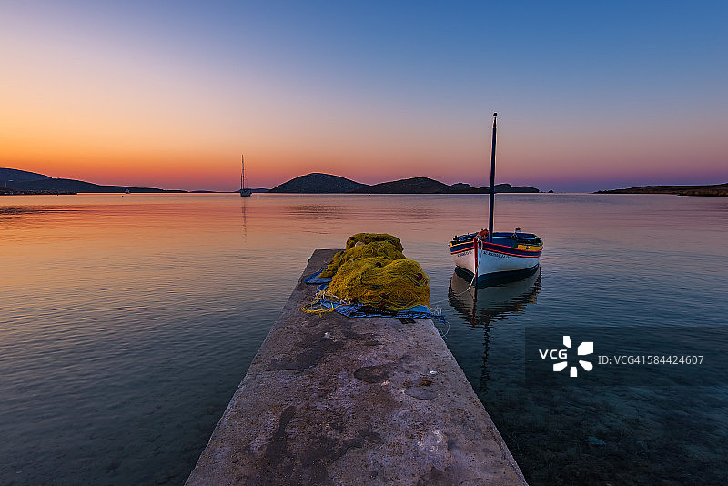 Astypalea Maltezana 海滩的日出图片素材