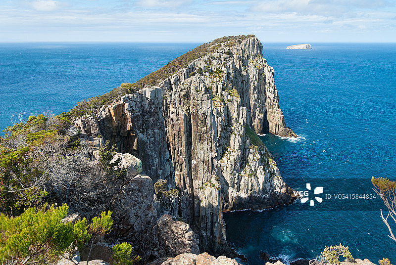 塔斯曼半岛霍伊角引人注目的悬崖图片素材
