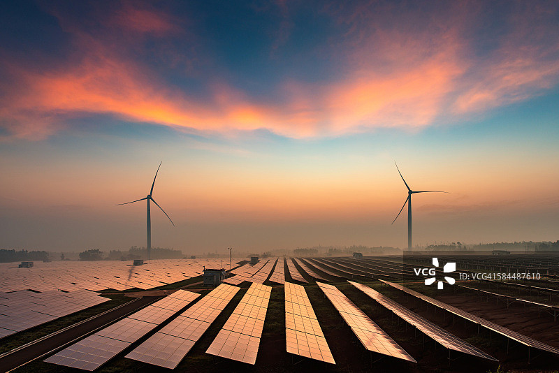 太阳能发电厂图片素材