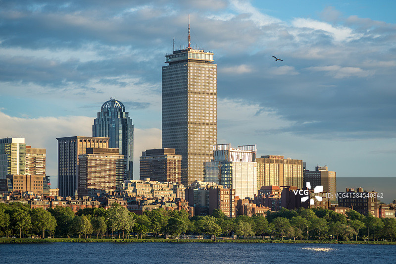 日落时分的波士顿图片素材