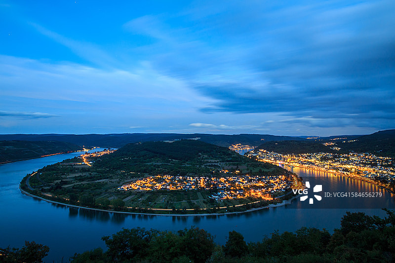 德国博帕德的莱茵河弯图片素材