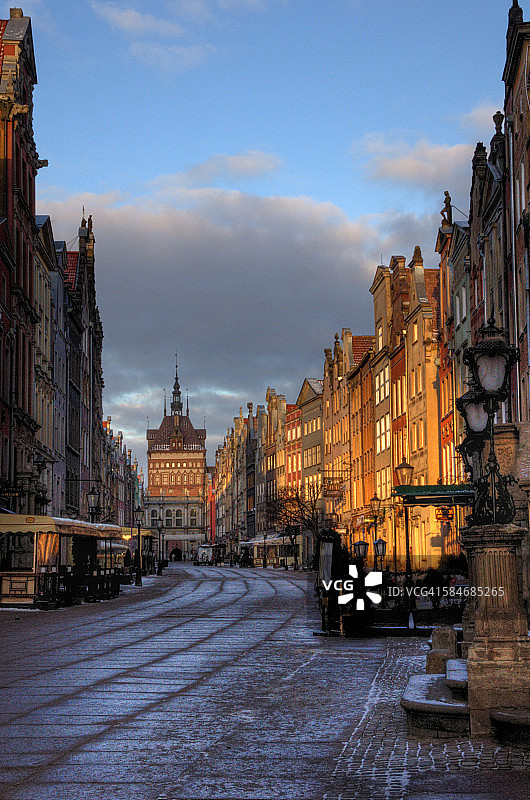 格但斯克长街与金门图片素材