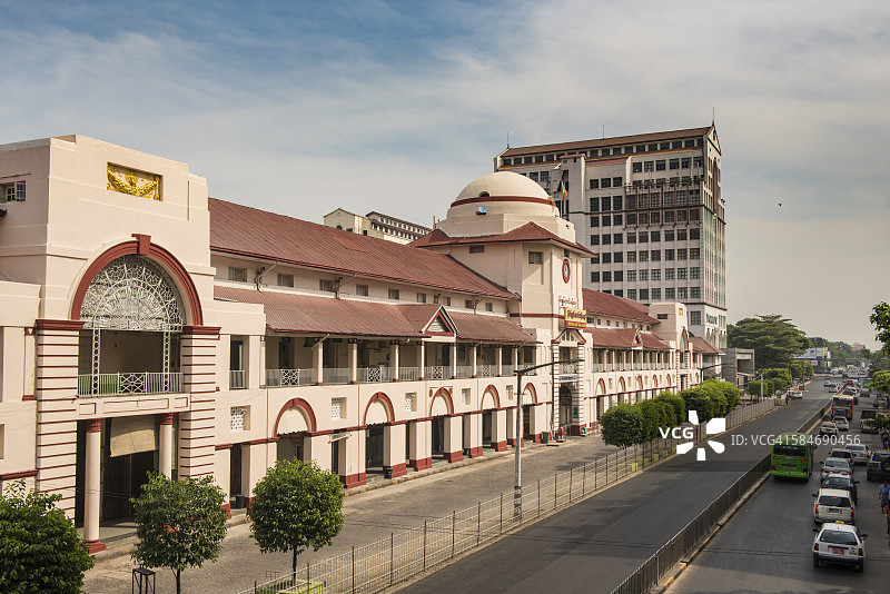 缅甸仰光：博皎克市场图片素材