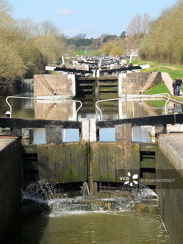 大联盟运河水闸图片素材