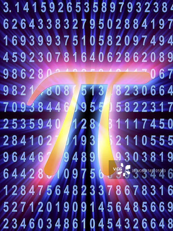 圆周率符号和数字艺术图图片素材