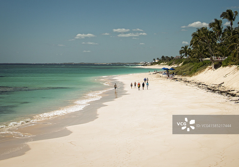在巴哈马肘子礁海滩上散步图片素材