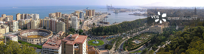 马拉加广阔全景图片素材