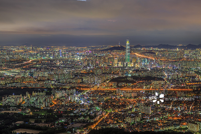 首尔夜景图片素材