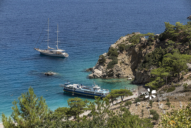 希腊卡帕索斯岛阿佩拉海滩图片素材