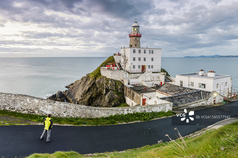 爱尔兰都柏林郡豪斯贝利灯塔全景图片素材