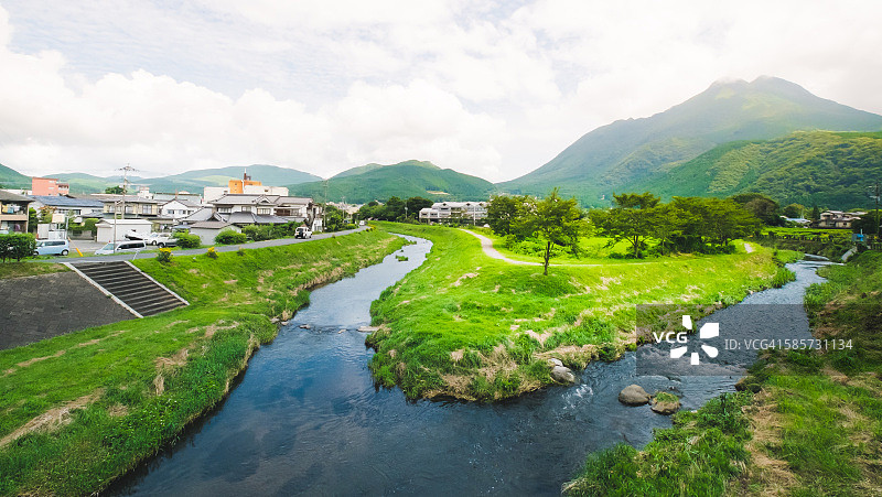 日本大分县由布岳图片素材