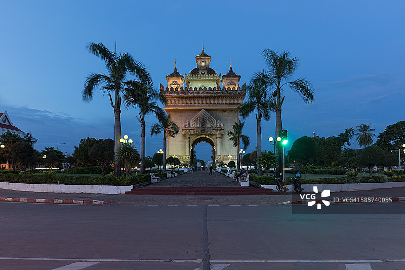 老挝万象凯旋门图片素材