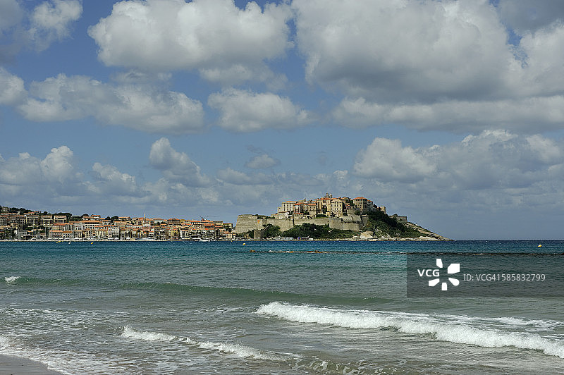 法国科西嘉上科西嘉的卡尔维景色图片素材