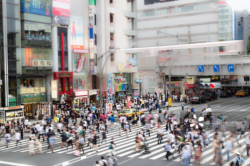 白天的上野路口图片素材