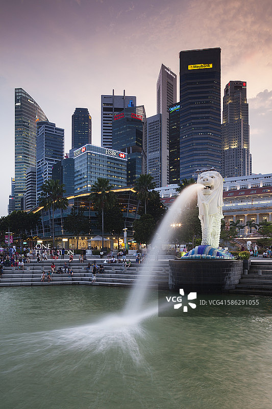 新加坡鱼尾狮雕塑图片素材