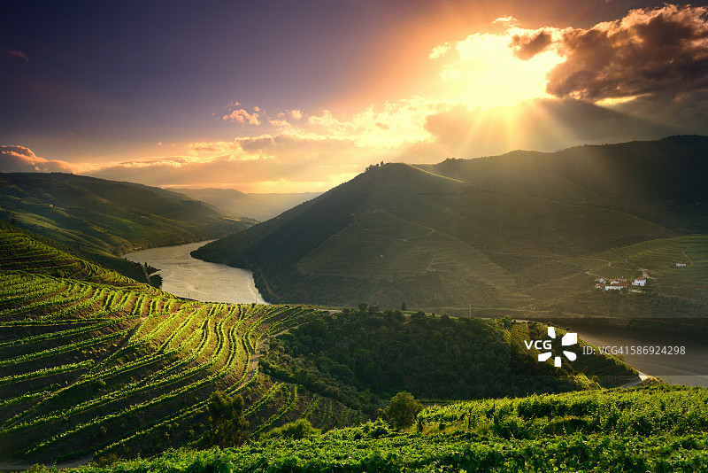 杜罗河日落图片素材