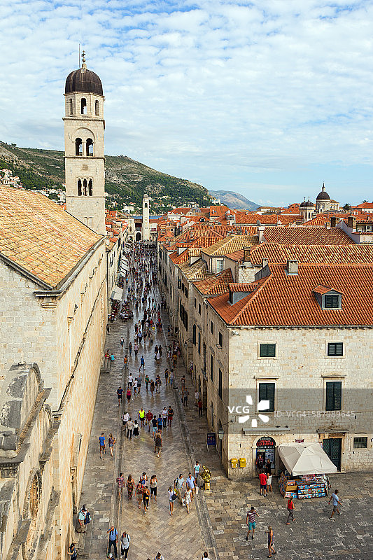 杜布罗夫尼克老城的主街道图片素材