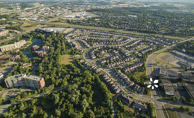 中产阶级房产鸟瞰图片素材