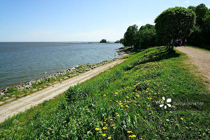 波罗的海与堤坝图片素材