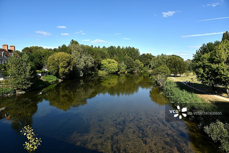 法国索洛涅的谢尔河图片素材