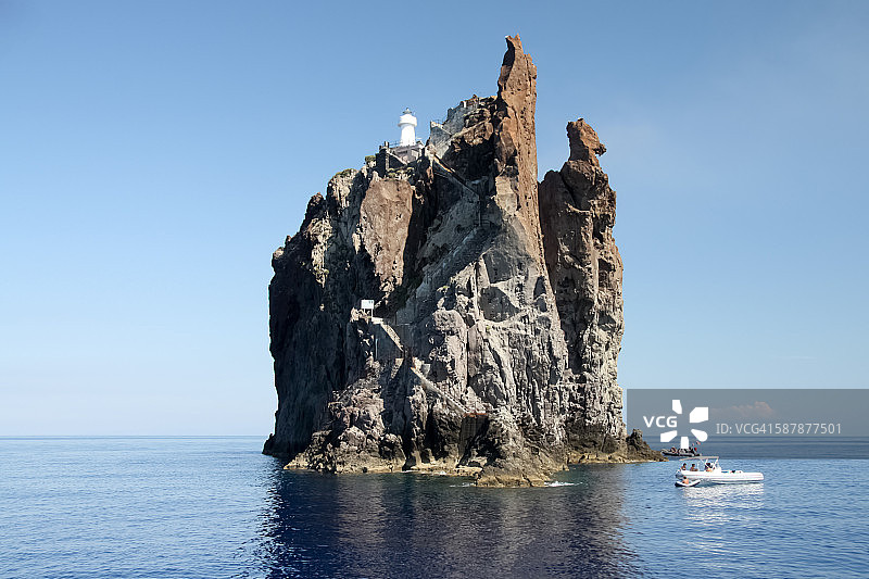 西西里岛斯特龙博利基奥悬崖图片素材