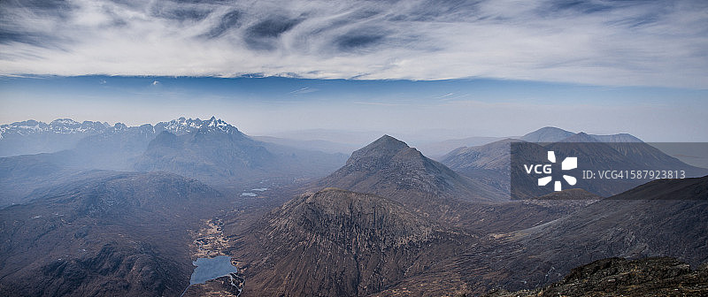 从布拉本山顶看到的库林山脉图片素材