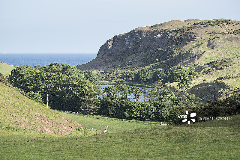 圣艾布斯岬和米尔湖图片素材