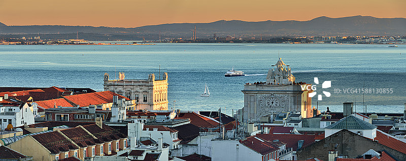 里斯本市中心屋顶图片素材