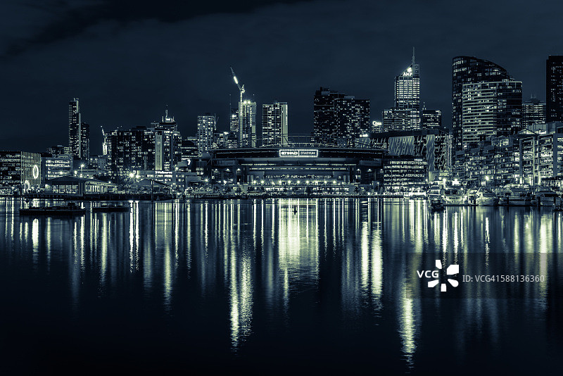 墨尔本城市夜景图片素材