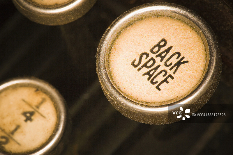 打字机上的退格键图片素材