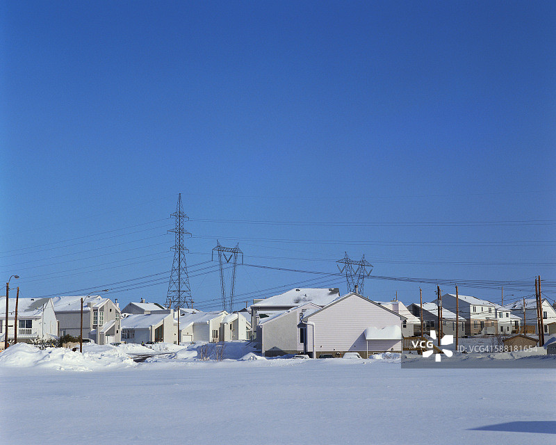 雪中的房屋图片素材