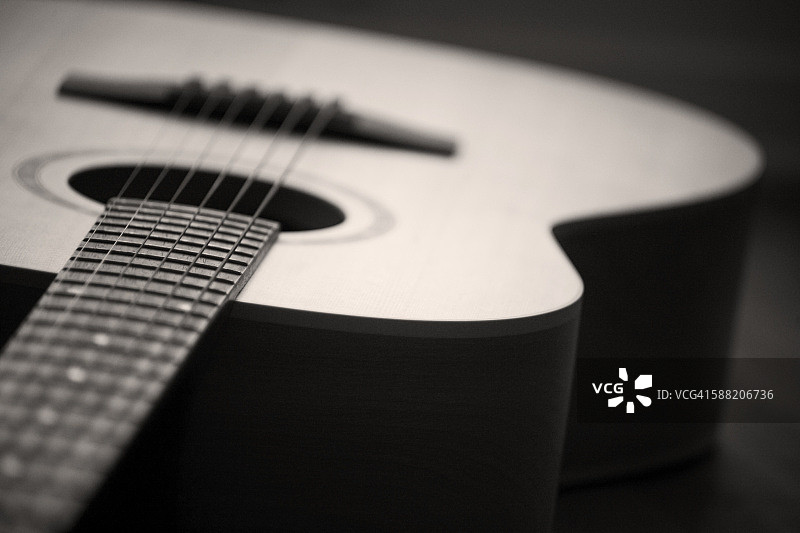 原声吉他选择性聚焦图片素材