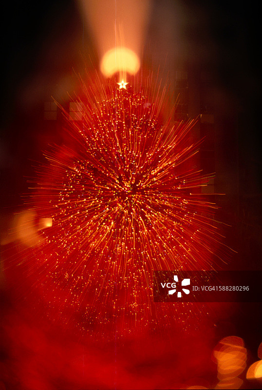 纽约洛克菲勒中心圣诞树图片素材