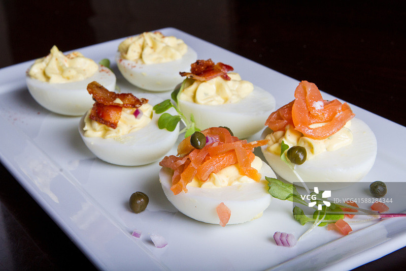 什锦魔鬼蛋特写图片素材