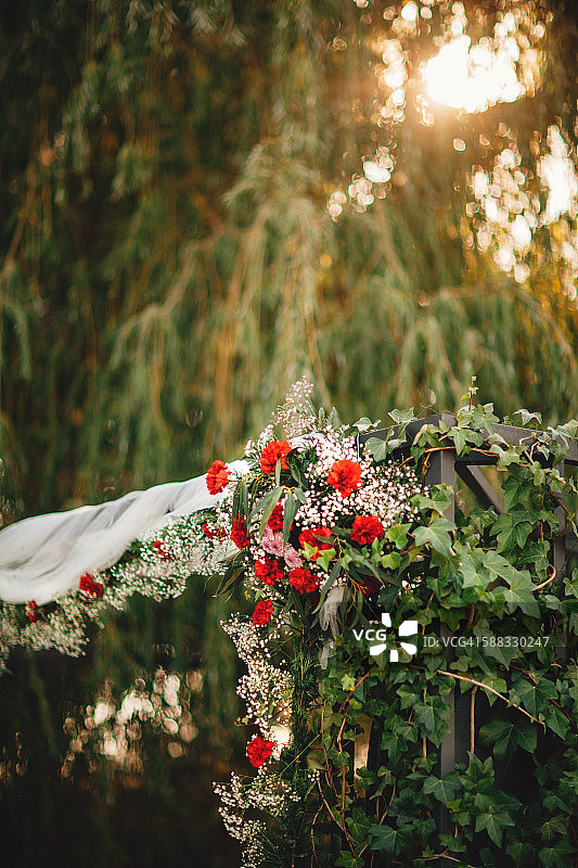 鲜花婚礼花园装饰图片素材