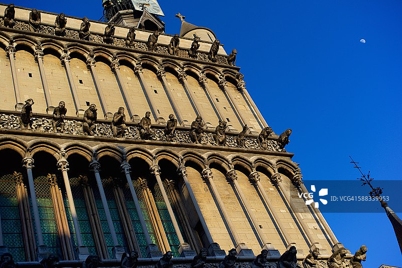 第戎大教堂与月亮图片素材