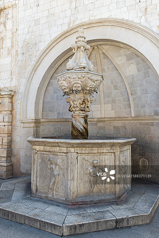 杜布罗夫尼克的小奥诺弗里奥喷泉图片素材