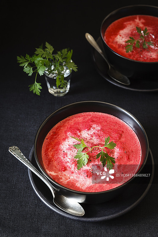 素食甜菜根汤图片素材