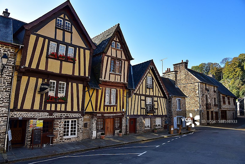 法国富热尔市的木筋房屋图片素材