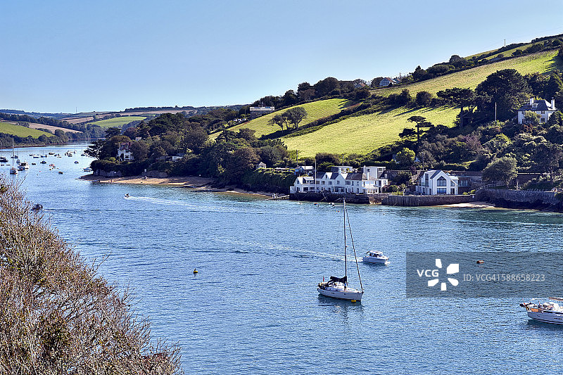 德文郡的萨尔科姆和金斯布里奇河口图片素材