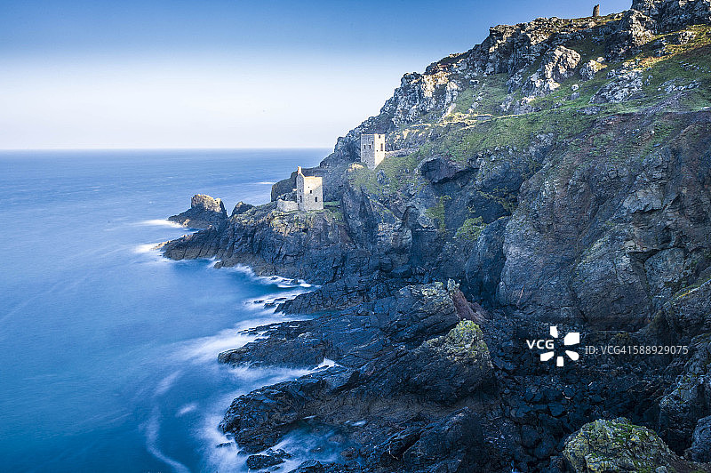 英国康沃尔博塔拉克锡矿引擎房图片素材